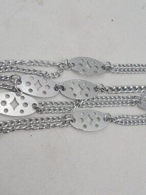 Vintage Silver Tone Chain Belt